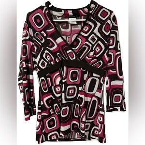 Maurice’s BlouseTop 3/4 Sleeve Colorful BOHO